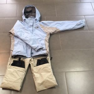 North face ski jacket with ski pants